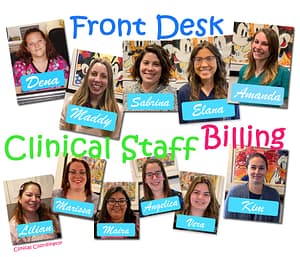 Collage Of Front Desk, Billing, And Clinical Staff Photos