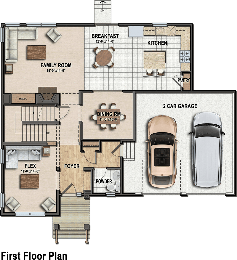 Traditional classic first floor plan