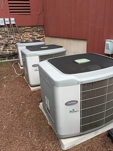 Two outdoor AC units sat side by side