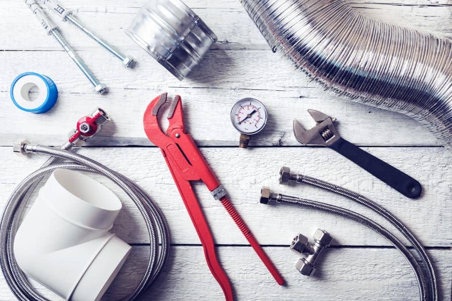 Tools for HVAC and plumbing repairs and services
