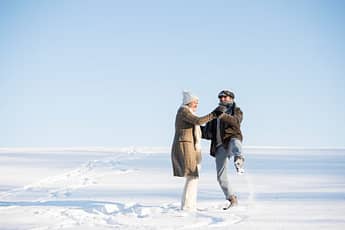 Couple Dancing In The Snow