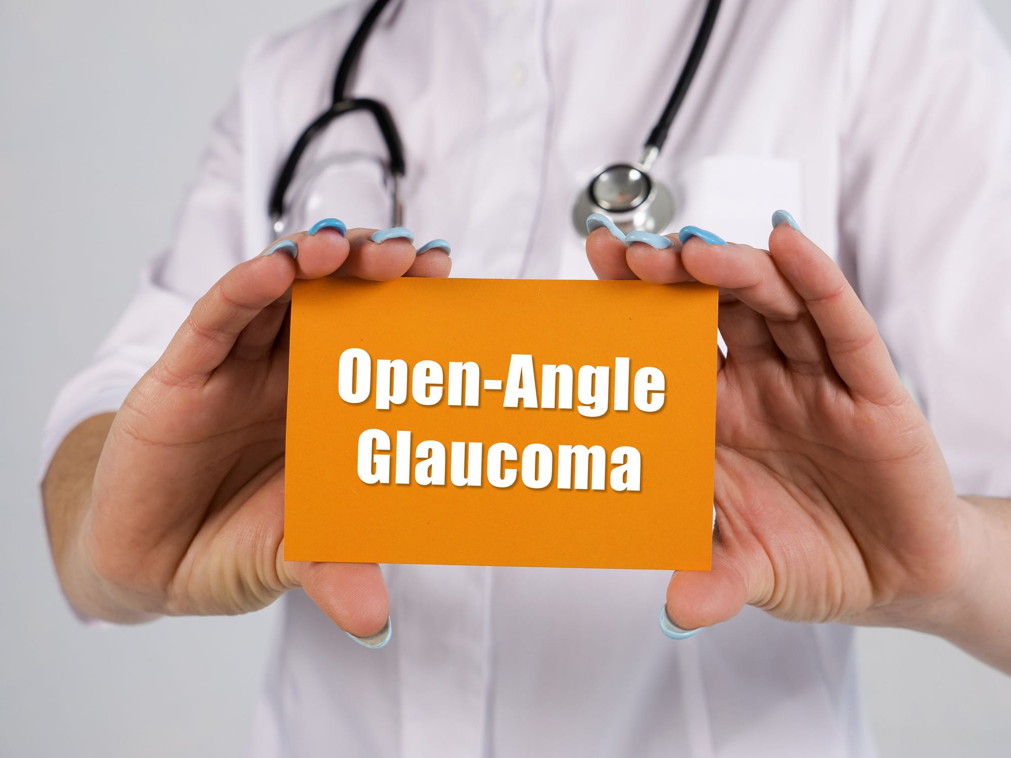 Open-Angle Glaucoma Glaucoma phrase on the sheet.