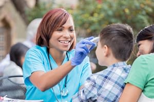 Nurse helps treat kid health