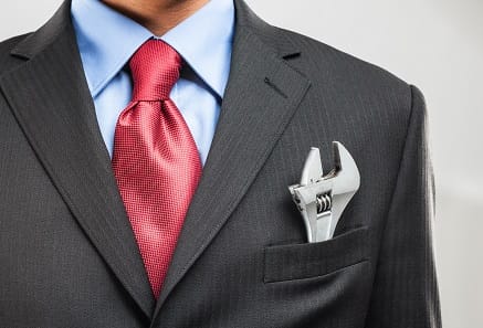 Wrench In Suit Pocket