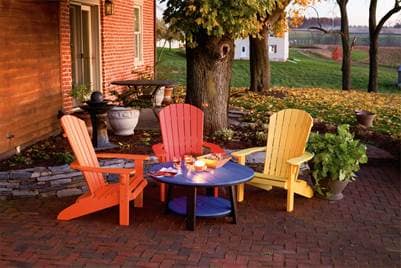 Samples of patio furniture from Buxton's Backyard Structures