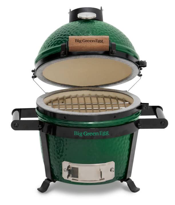 A Big Green Egg ceramic cooking system