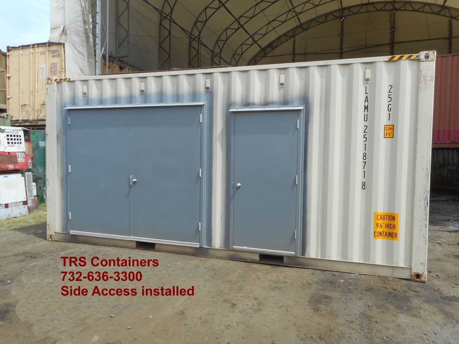 Need easy access to a steel shipping container? TRS installs personnel doors in new highcubes