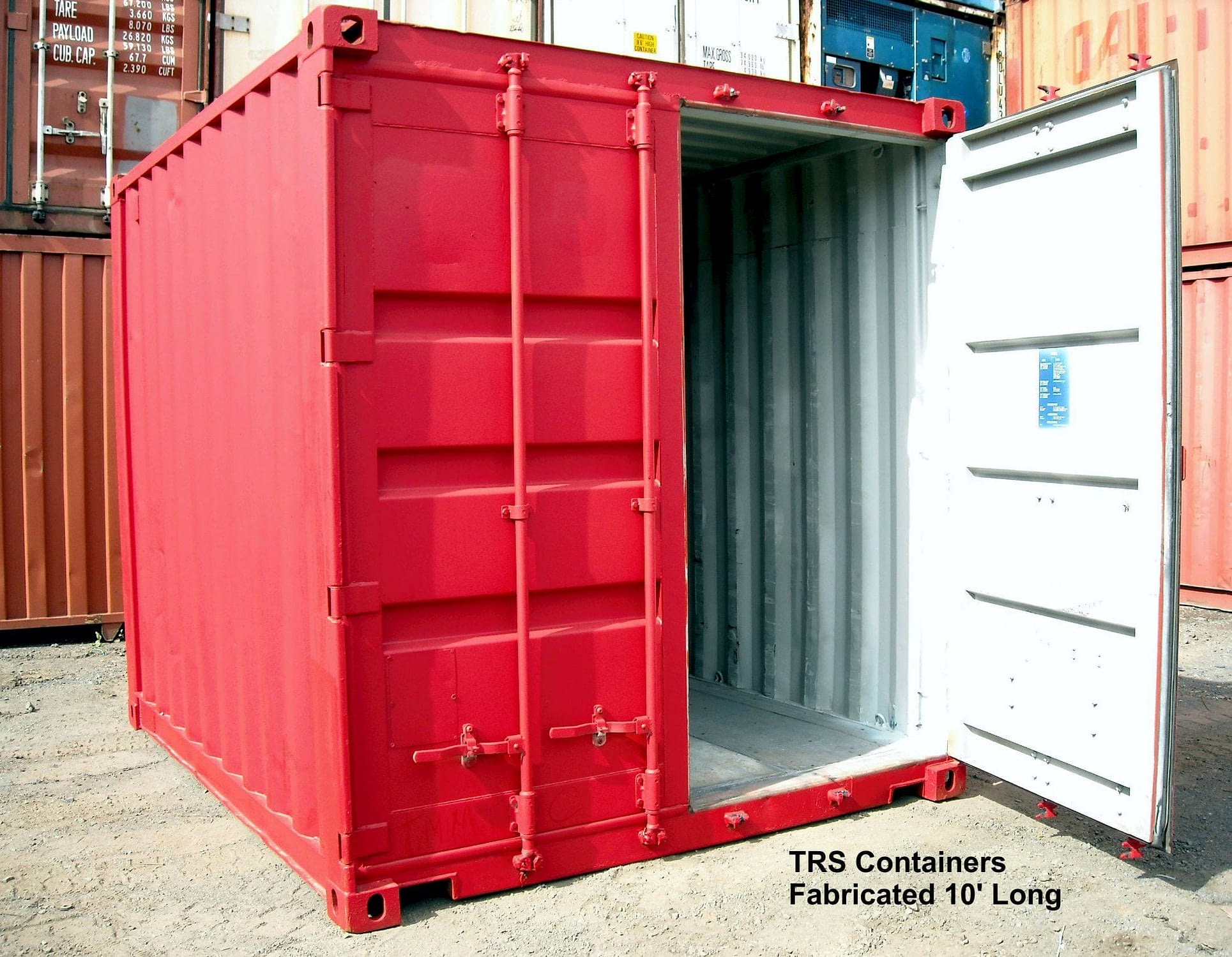 TRS Containers sells, rents and modifies 10 foot long steel containers for the construction industry.