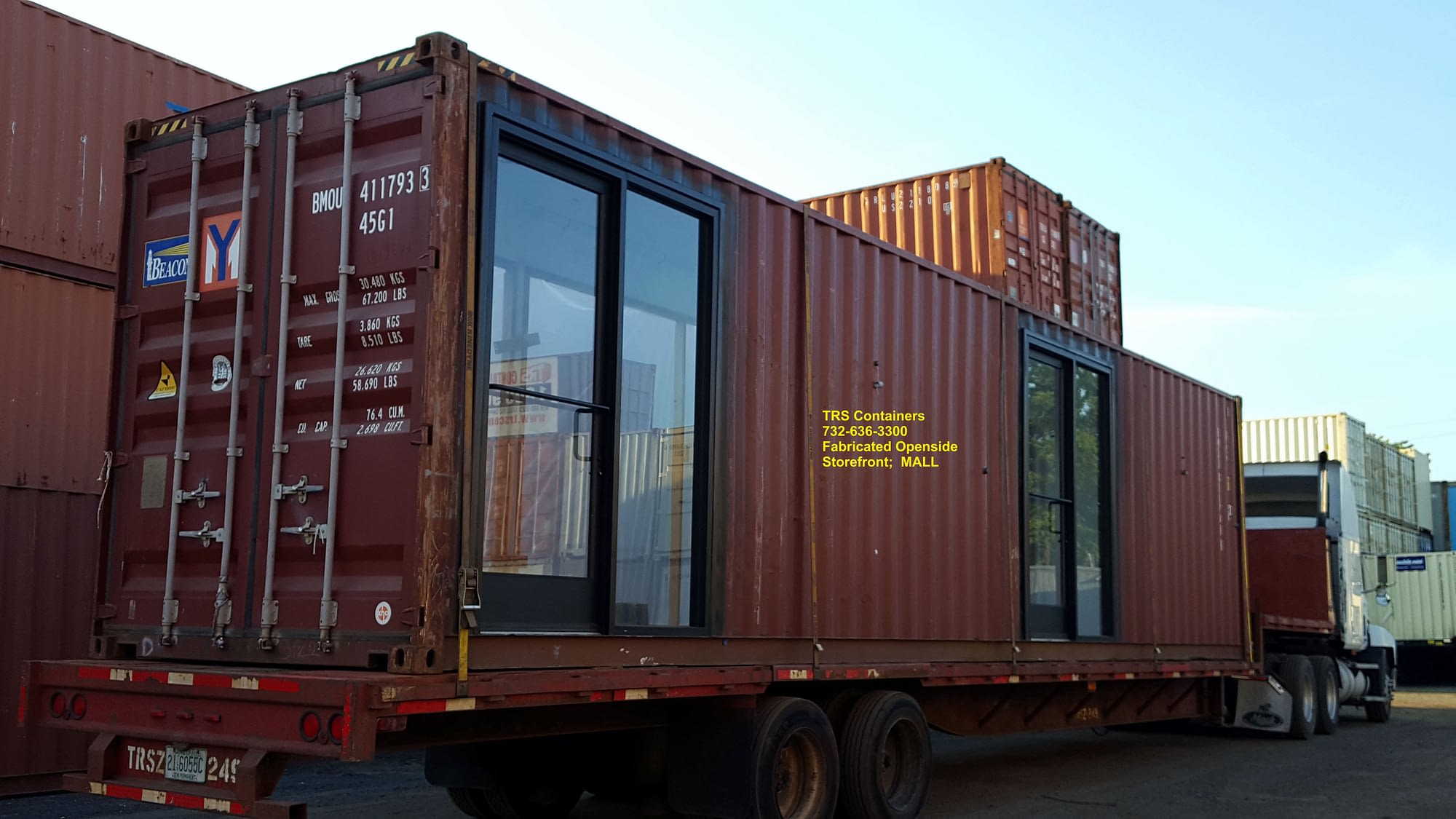 TRS Containers modified 30 cargo containers for a mall in Philadelphia.,