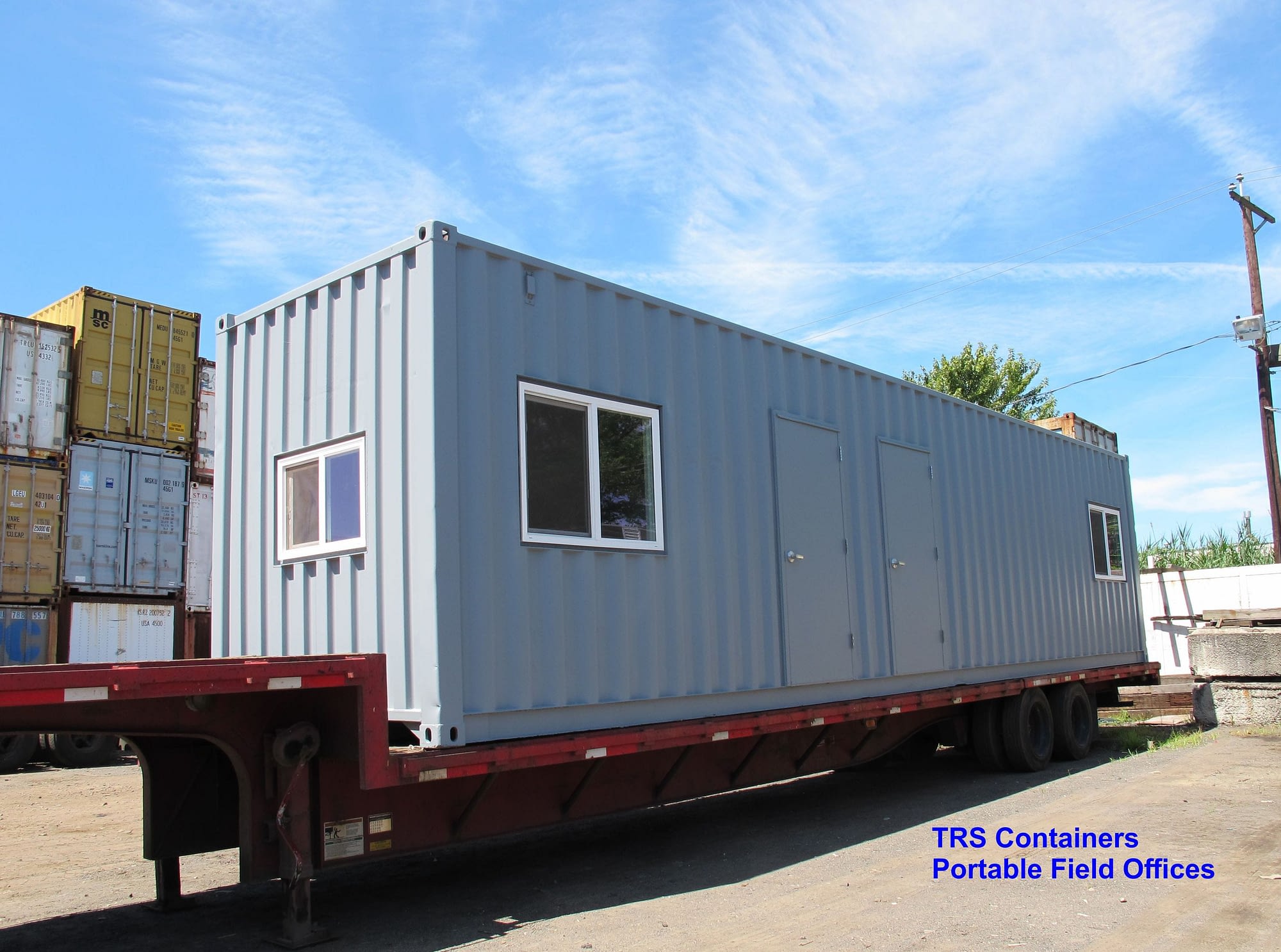 TRS can convert one 40 foot long steel ISO container into multiple private offices