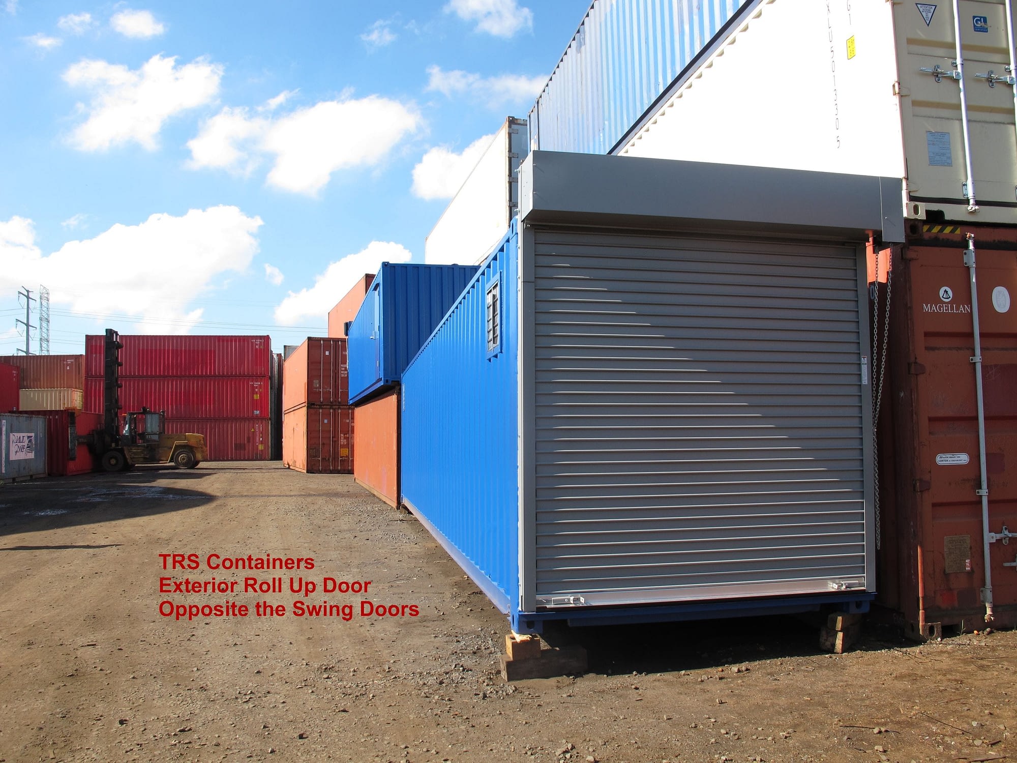 TRS Containers can install additional doors as interior mount or exterior mount doors