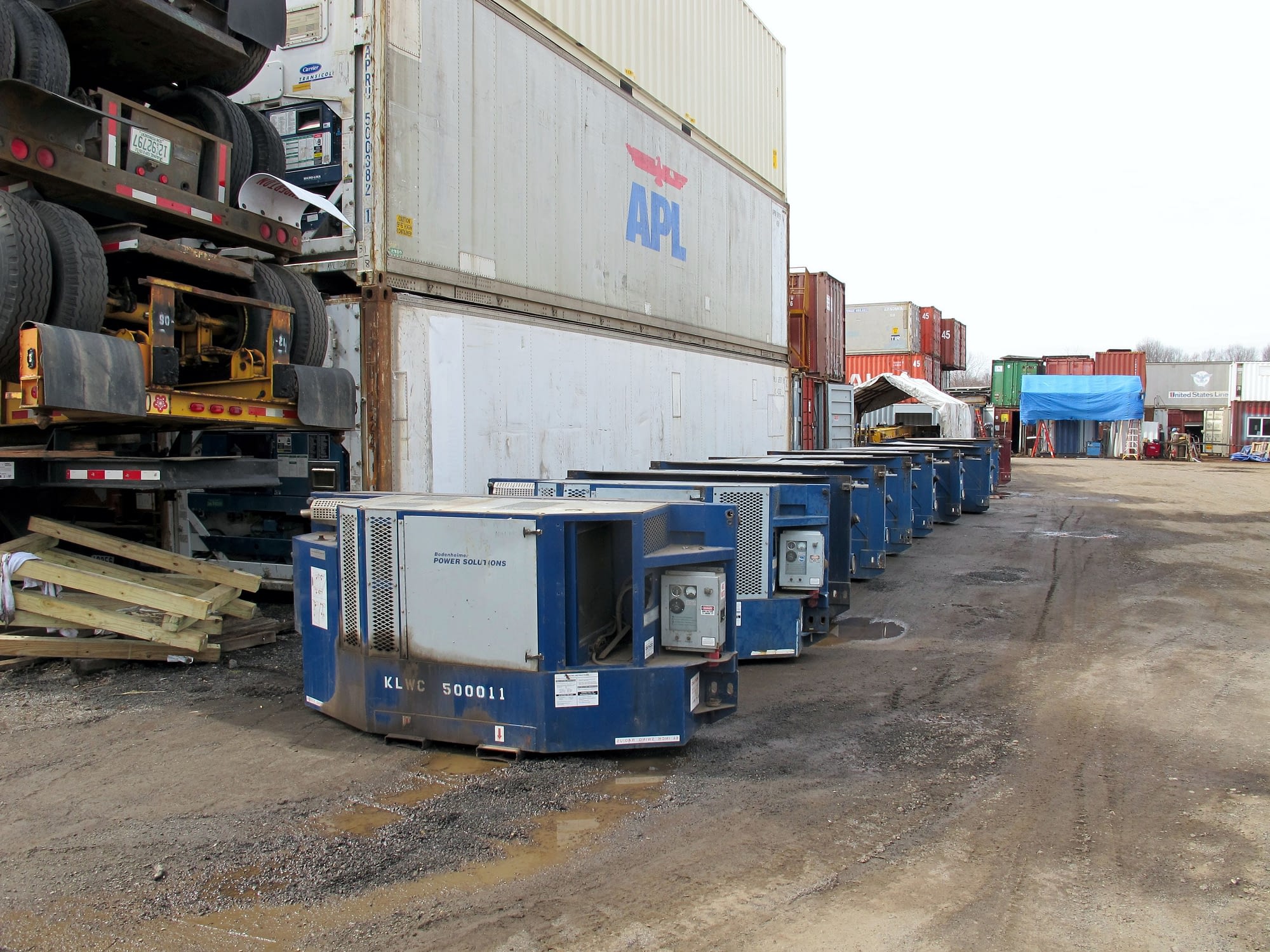 TRS Containers NJ sells and rents used diesel gensets to power running refrigeration containers