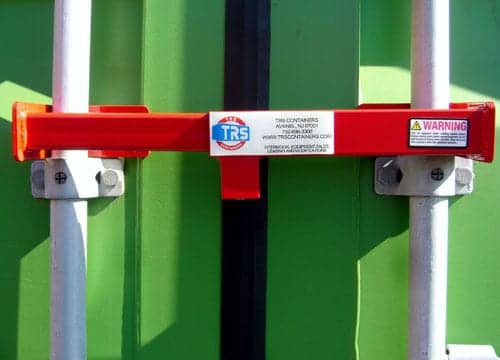 TRS Containers offers lock options to secure your materials at an unguarded jobsite