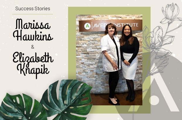 Marissa Hawkins and Elizabeth Knapik success stories at Aveda Institute Las Vegas