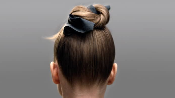 A simple and elegant bun, wrapped with fabric