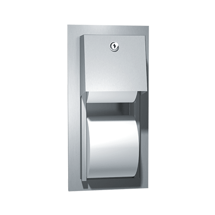  0031 Toilet Tissue Dispenser, Twin Hide-A-Roll – Recessed  