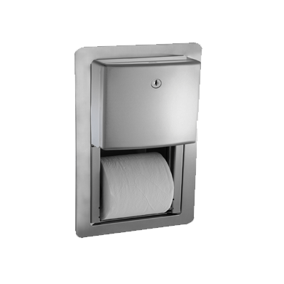 Roval™ Twin Hide-A-Roll Toilet Tissue Dispenser - Semi-Recessed