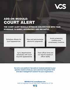 court alert module cover