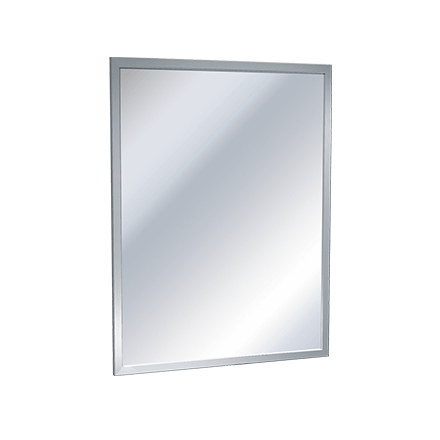 Stainless Steel Inter-Lok Angle Frame Mirror – Variable Reflective Surfaces and Sizes