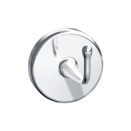 Robe Hook (Heavy-Duty) – Surface Mounted (Concealed), Satin Chrome Plated Brass