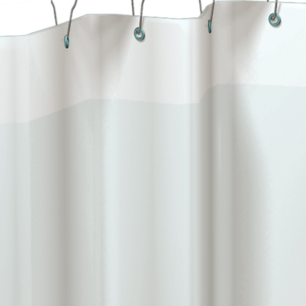 Shower Curtain – 10 ga. White Vinyl, Various Widths