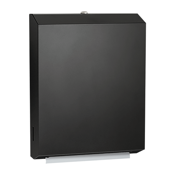 Matte Black Paper Towel Dispenser (Multi, C-Fold) – Surface Mounted