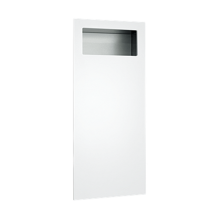 PIATTO COMPLETELY RECESSED WASTE RECEPTACLE White Phenolic Door