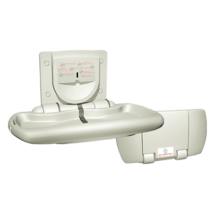 Baby Changing Station HORIZONTAL PLASTIC Surface Mounted