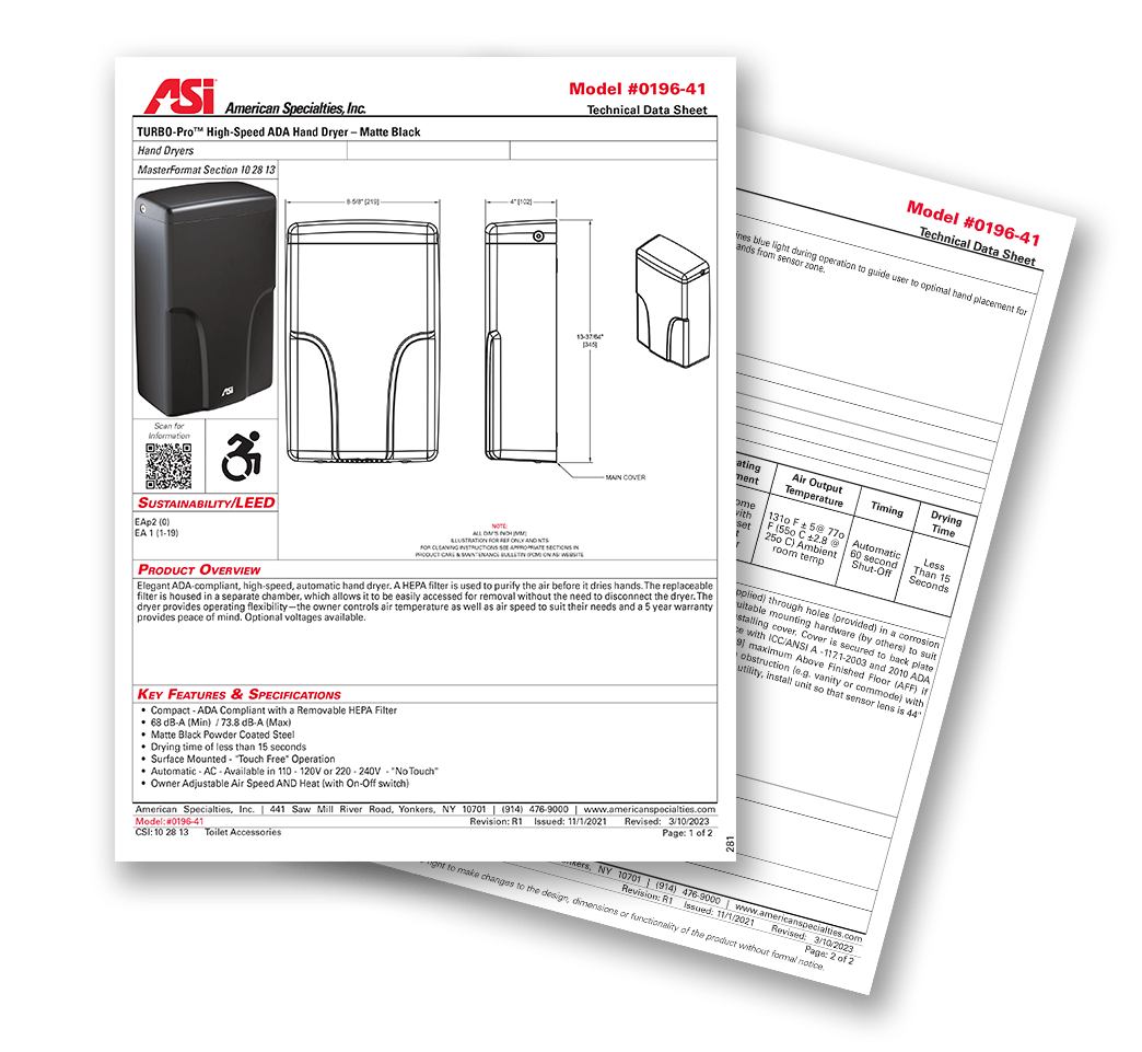 New Technical Data Sheets Overview - | American Specialties