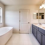 New luxury designed bathroom with energy efficient features