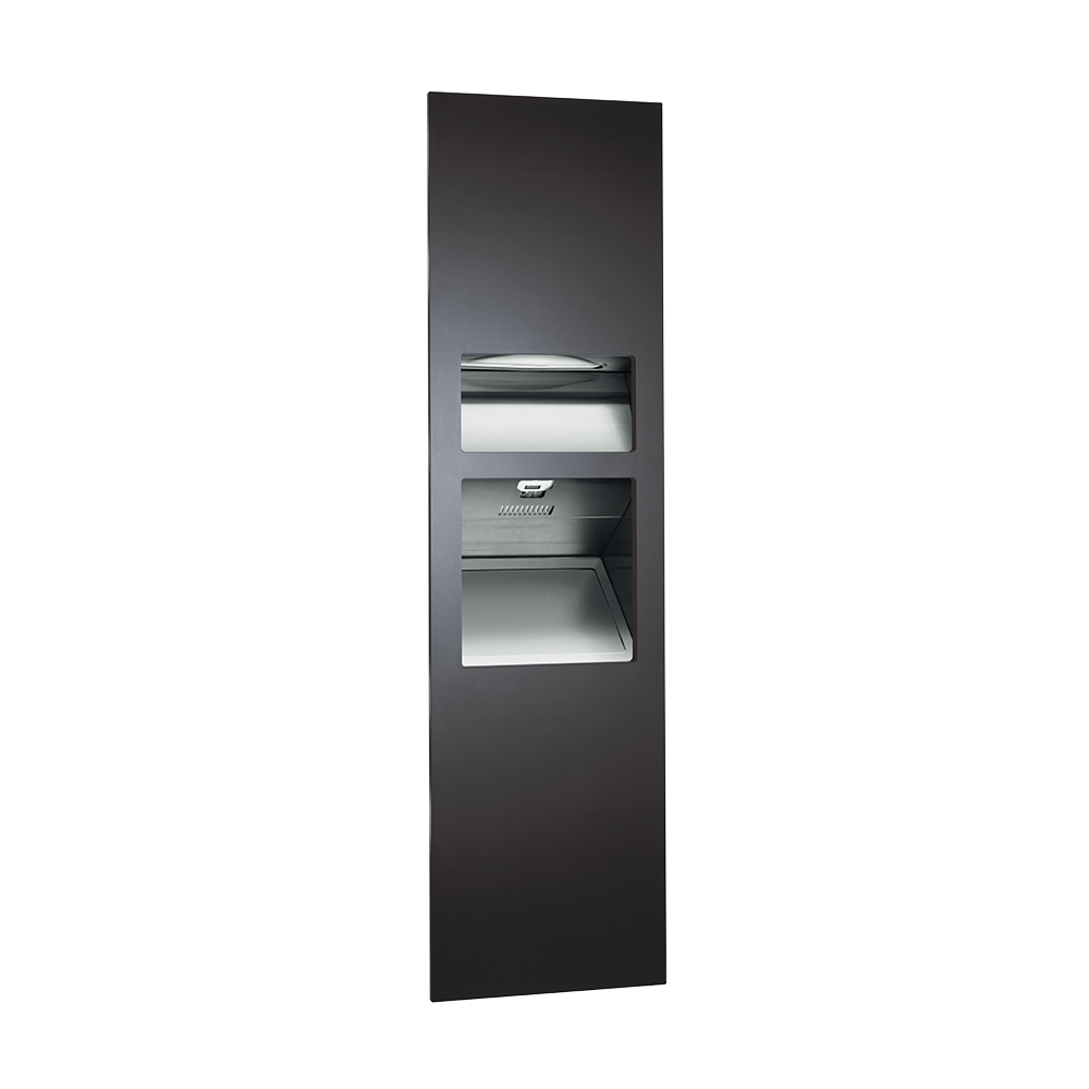 64672 1 2 41 Asi Piatto 3in1 Paper Towel Dispenser High Speed Hand Dryer And Waste Recptacle@2x