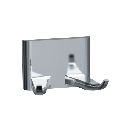 Robe Hook (Double) - Surface Mounted, Chrome Plated Zamak - 0745-Z 