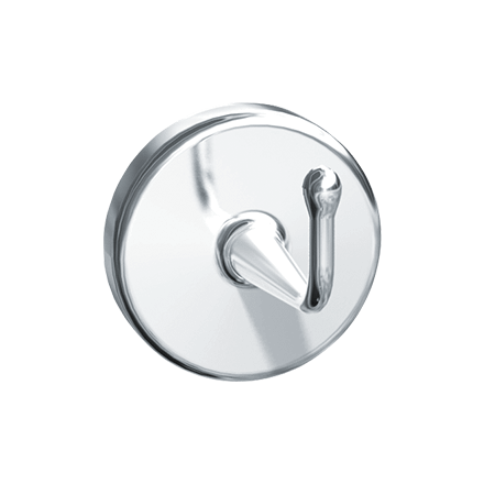 Robe Hook (Heavy-Duty) - Surface Mounted (Concealed), Satin Chrome Plated  Brass - 0751 