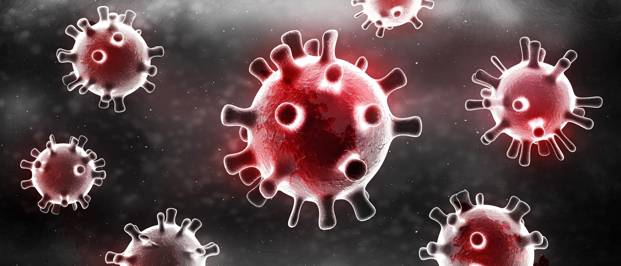 monkeypox virus cells 3d illustration