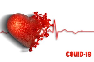 COVID-19 Coronavirus And Myocarditis Heart 3D Rendering