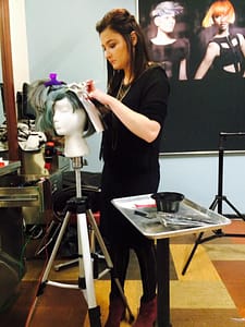 Madison Wade working on her NAHA application. 