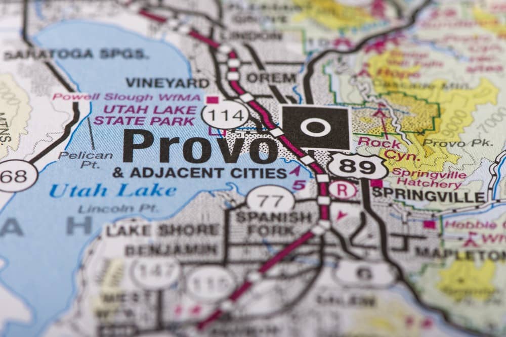 A map of Provo Utah area.