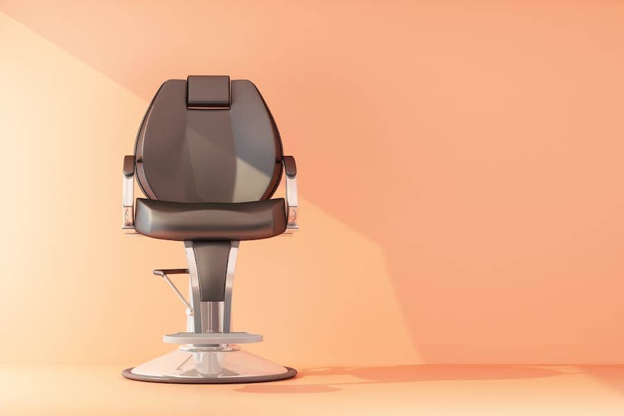 empty cosmetology armchair for cosmetology students
