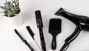 hair tools on a white background
