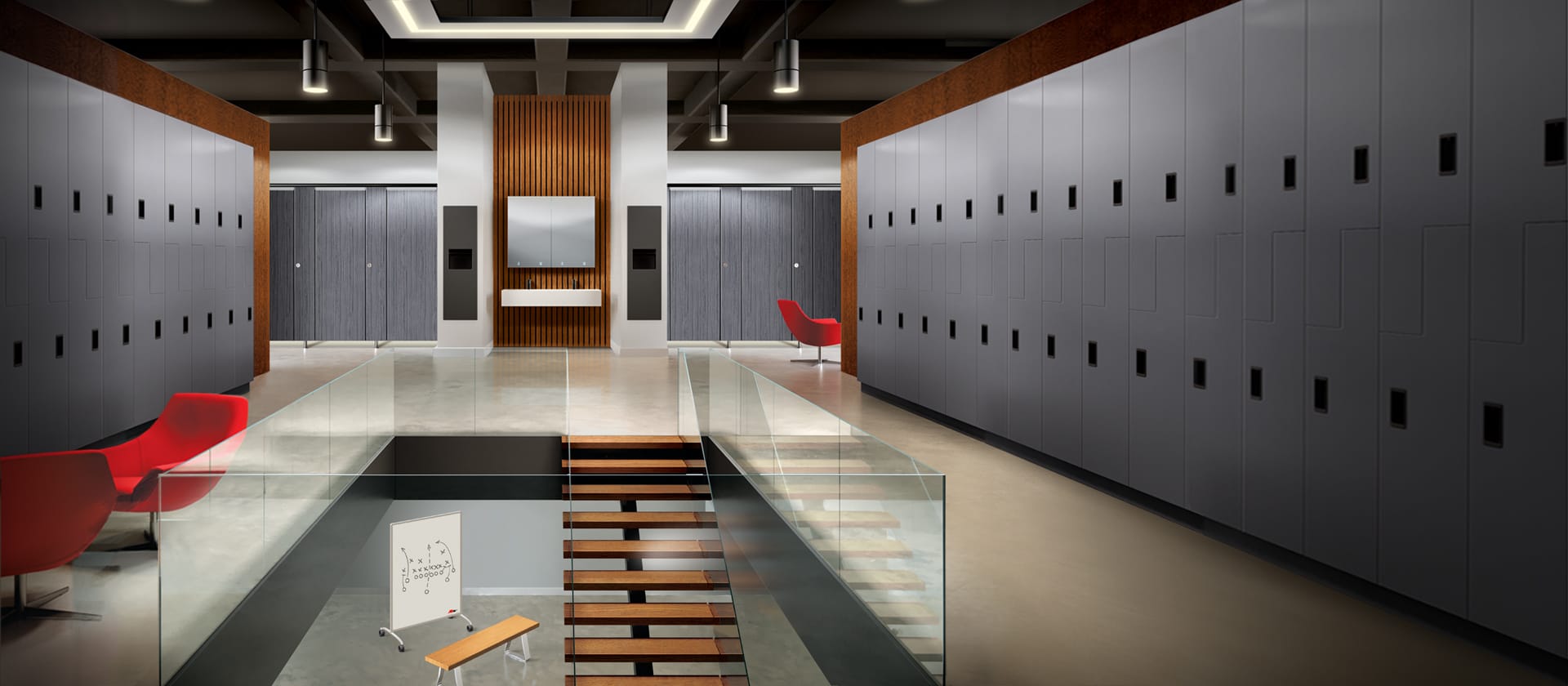 Rendering of a conference room