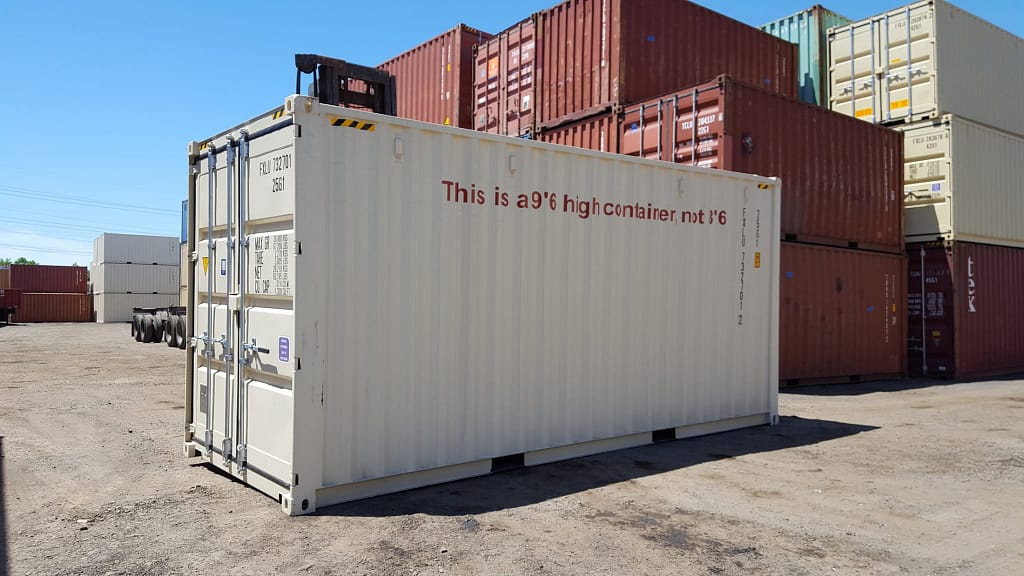 TRS Containers sells and fabricates new 20 foot highcube containers which cannot be mounted on a chassis