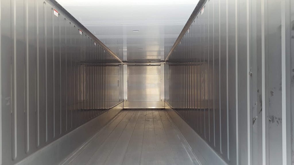 TRS 40ft highcube reefers have stainless interiors