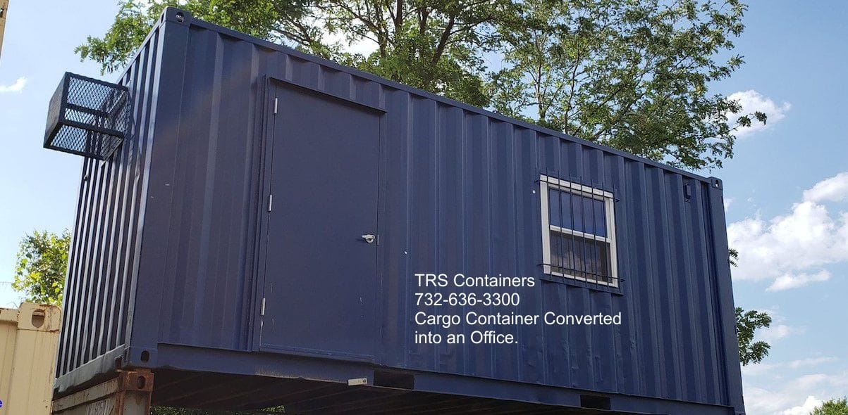 Steel ISO shipping storage portable office container.