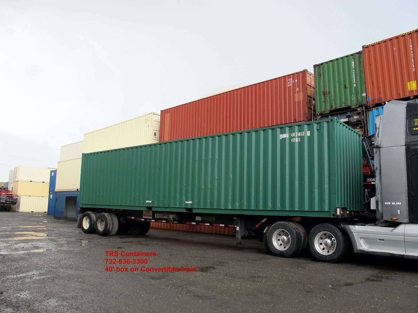TRS Containers sells and rents container chassis setups b