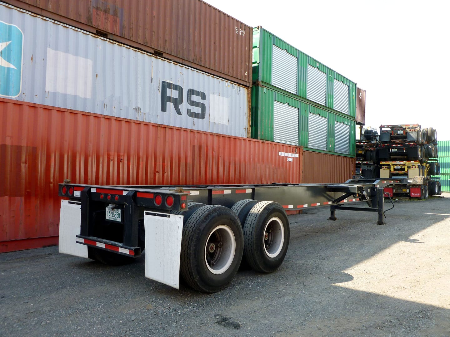 TRS Containers sells rents repairs stores stacks and delivers 8-pin lock chassis