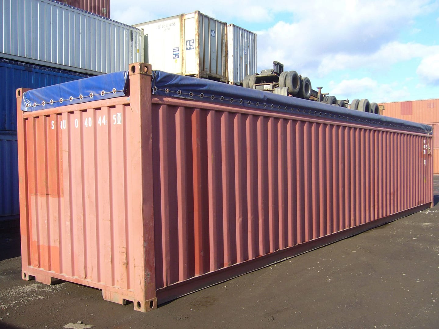 TRS offers 40ft used canvas top opentops for export or domestic use