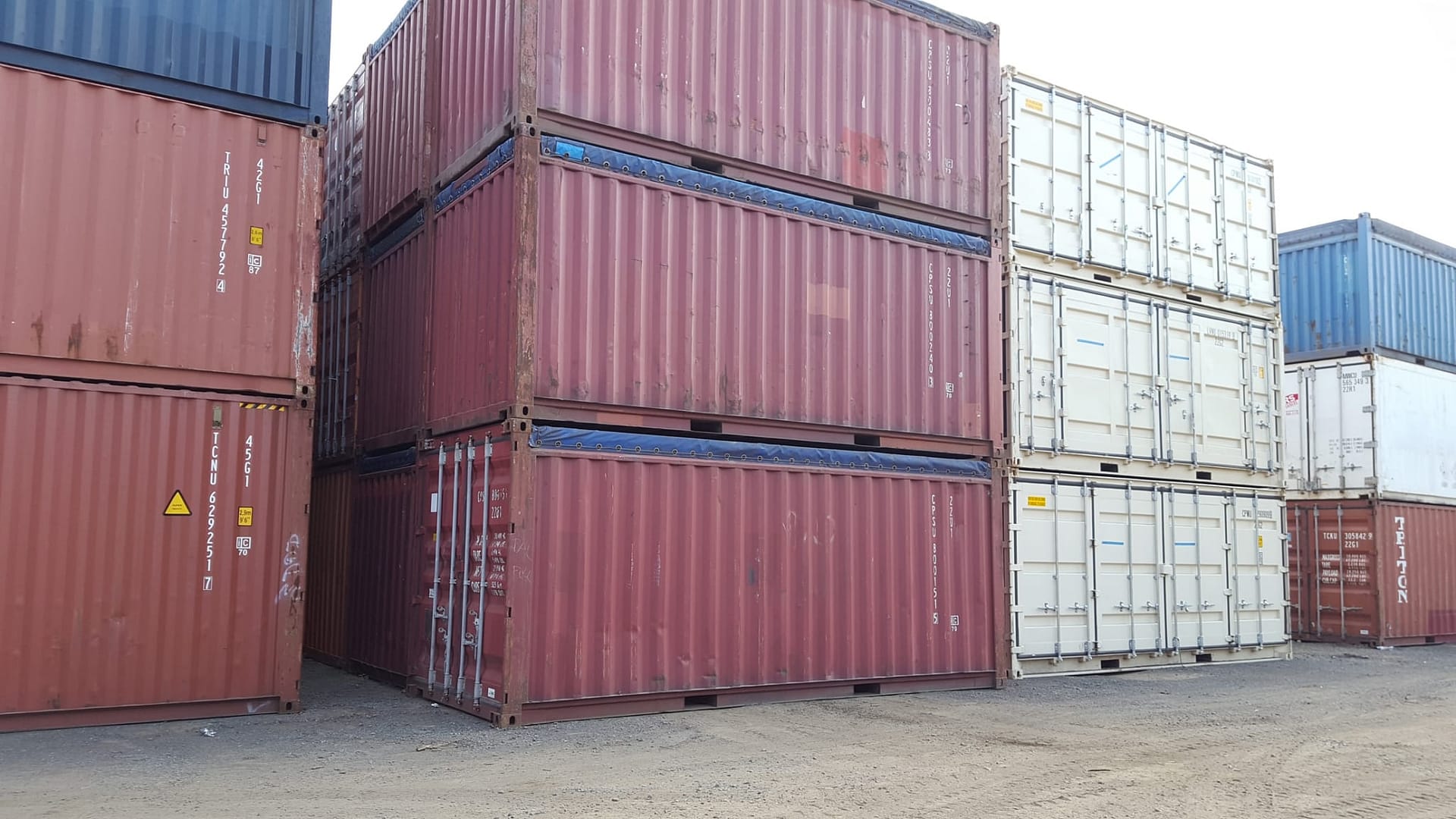 TRS Containers sells and rents used 20 foot long opentops with removable tarps and bows