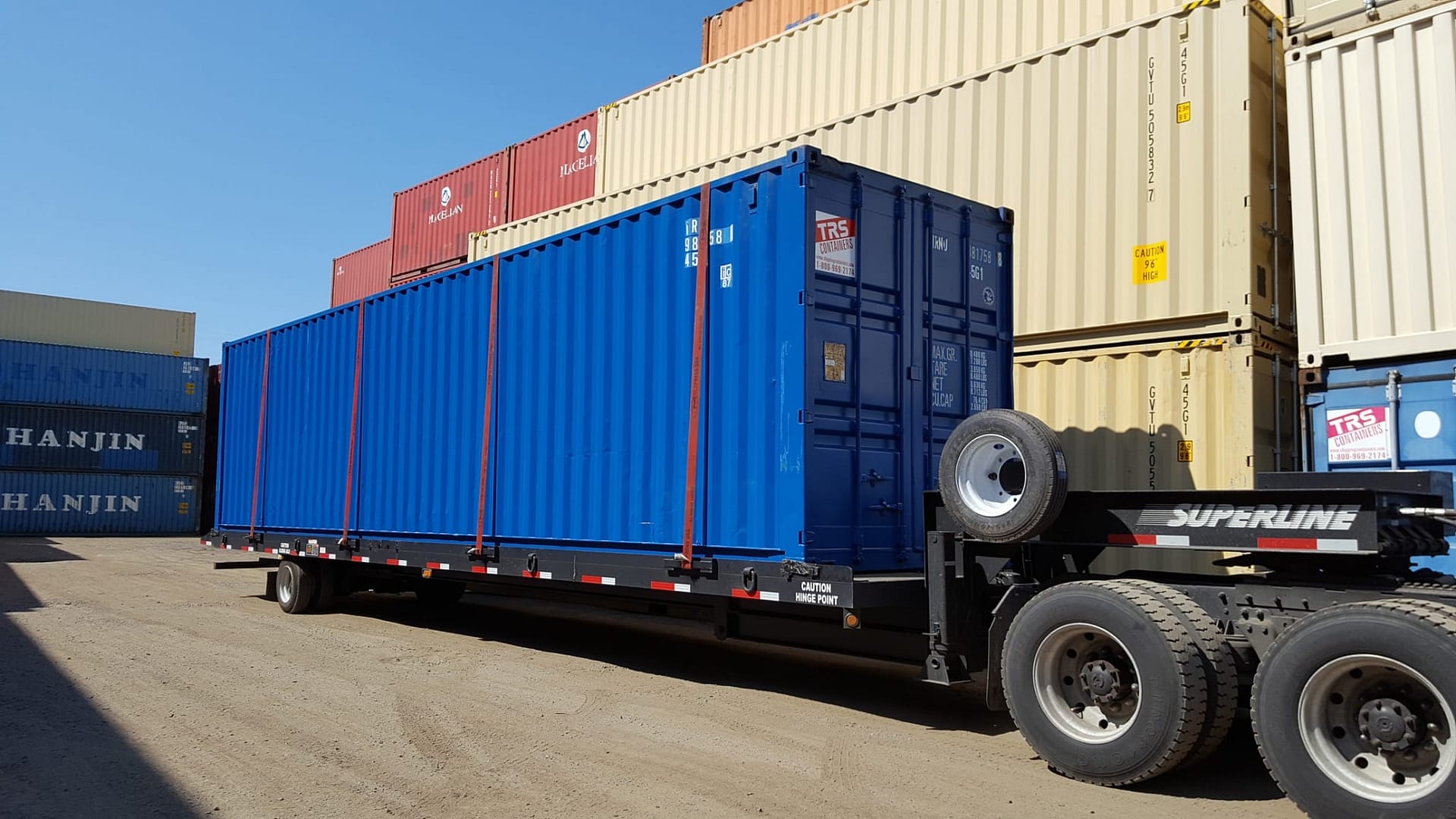 Used 40ft highcube TRS will deliver on a roll off truck