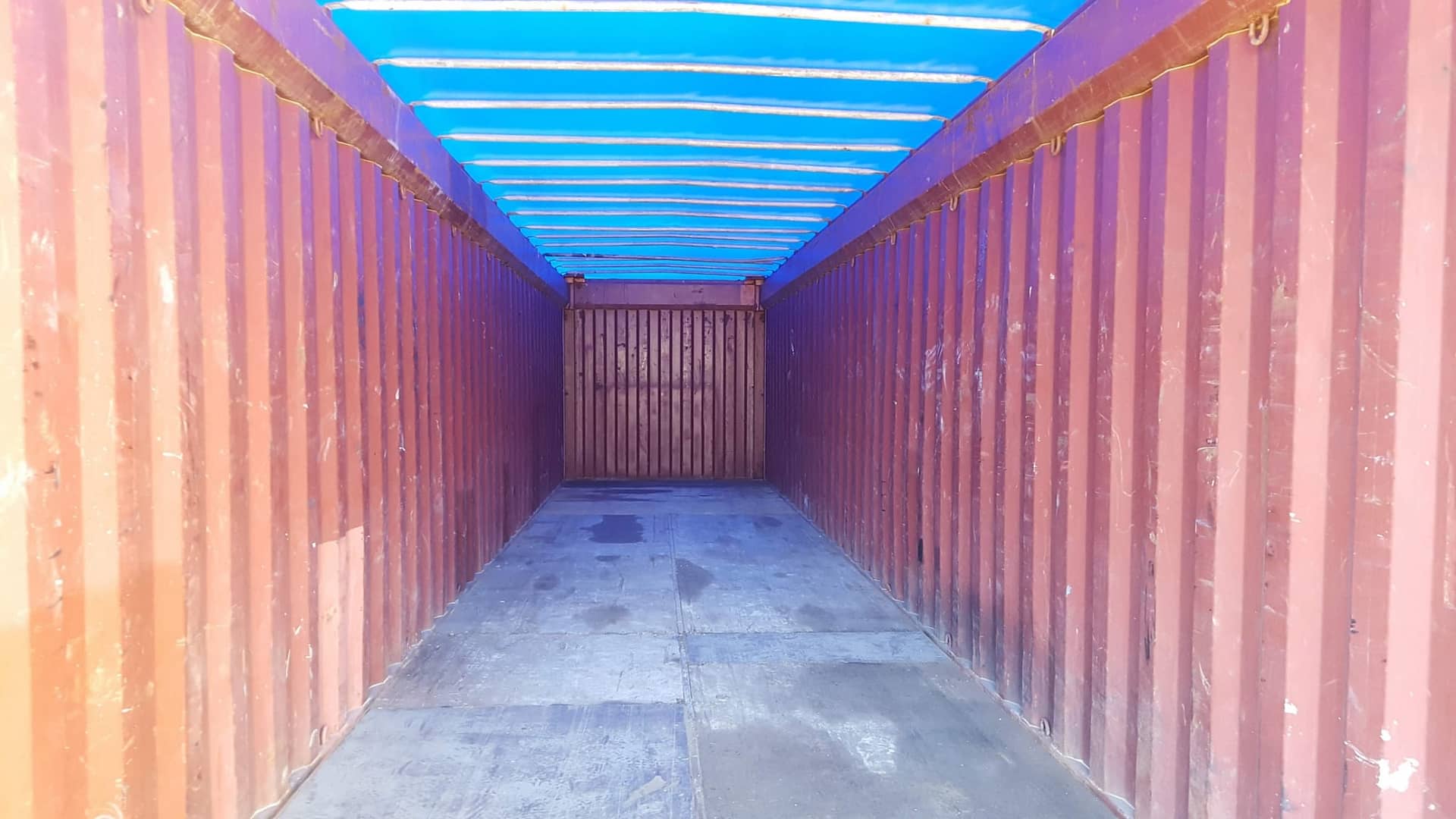 TRS can provide sea worthy 40ft canvas opentop containers