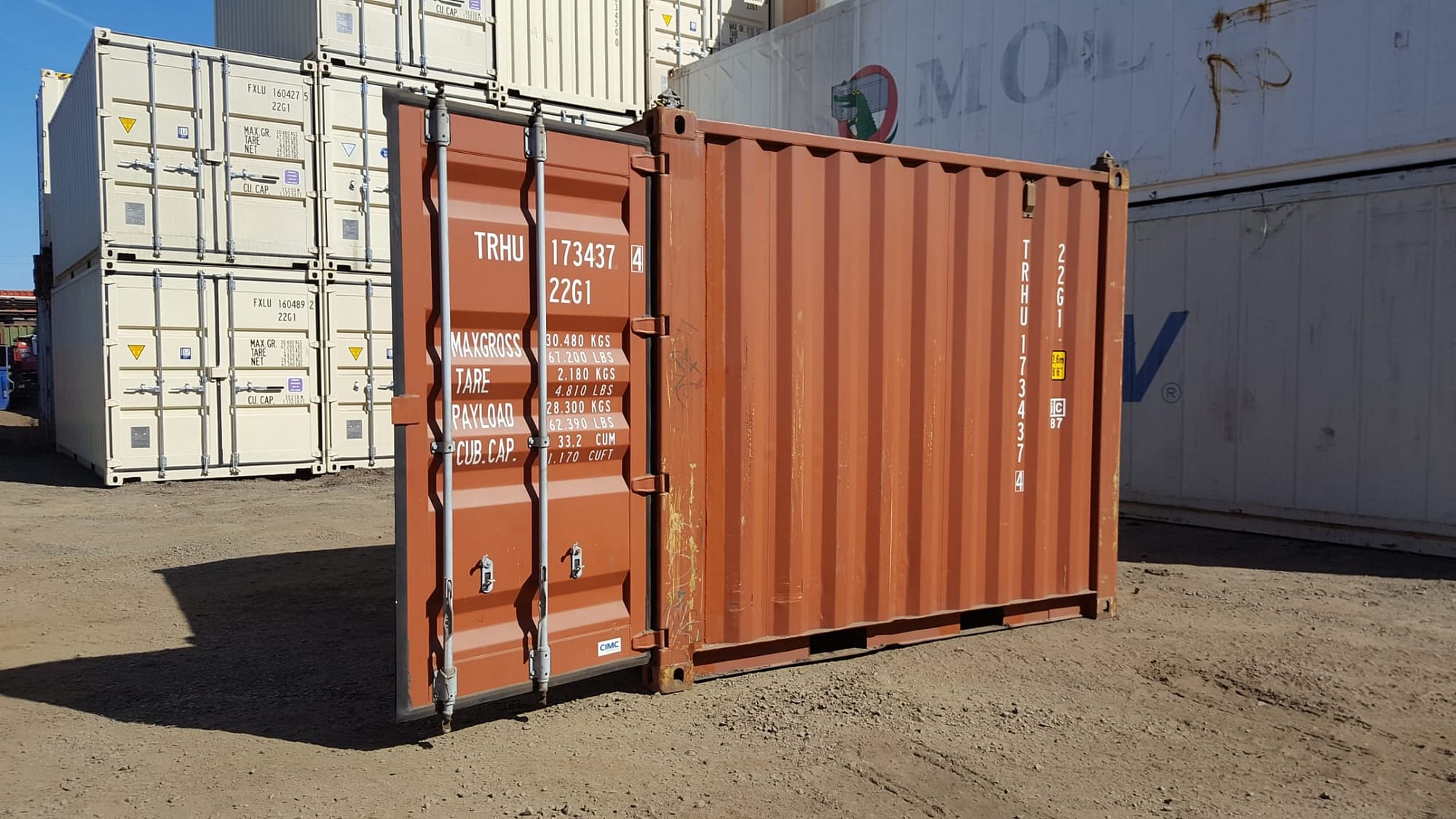 TRS Containers fabricates 10 foot long X 8'6' H steel containers with or without fork pockets